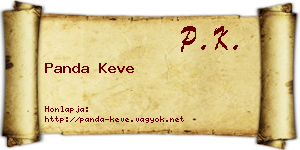 Panda Keve névjegykártya